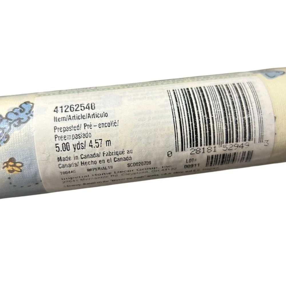 Disney Classic Pooh Wallpaper Border Imperial 5yd Pre-Pasted Vintage Sealed